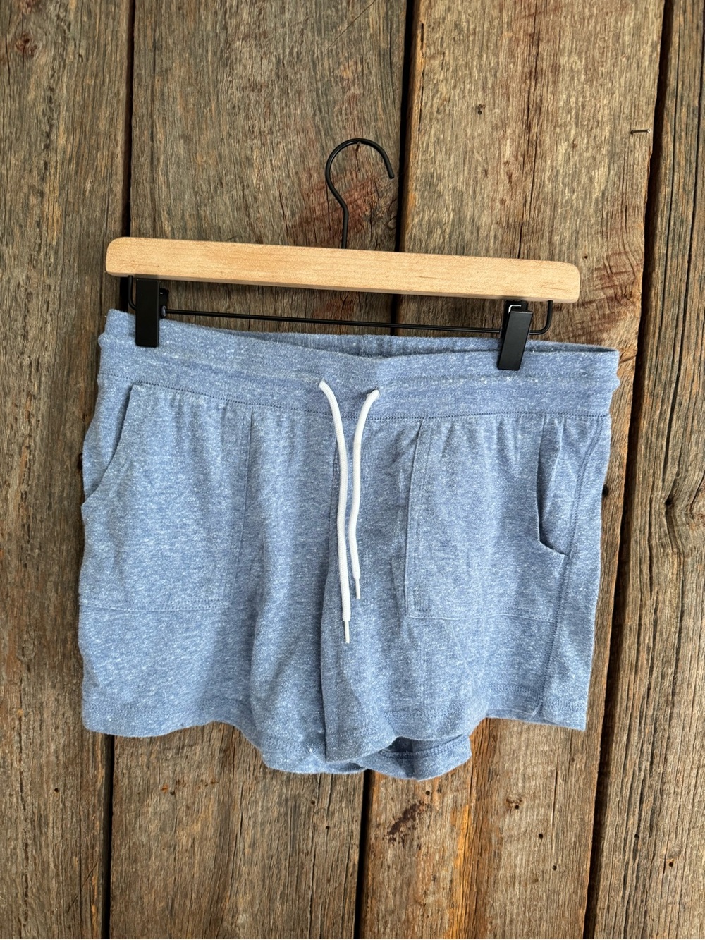 Athletic Works Heather Light Blue Drawstring Athletic Shorts
